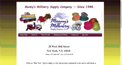 Desktop Screenshot of mannys-millinery.com