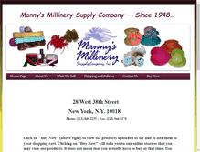 Tablet Screenshot of mannys-millinery.com